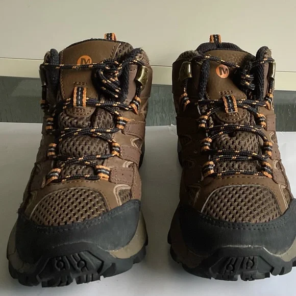 Merrell Boy's Moab 2 Mid Waterproof Boots Size 1 - Picture 5 of 10